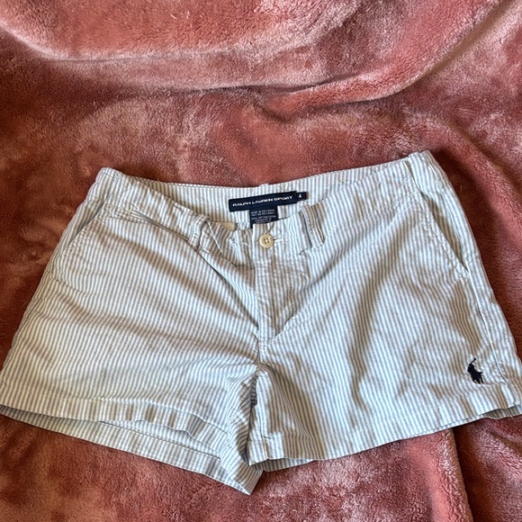 Ralph Lauren white/blue Striped Women's Shorts - Picture 1 of 4